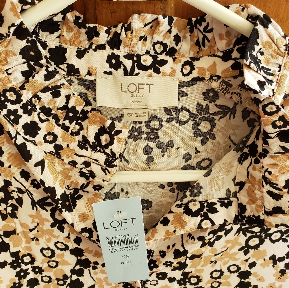 Fun floral print blouse